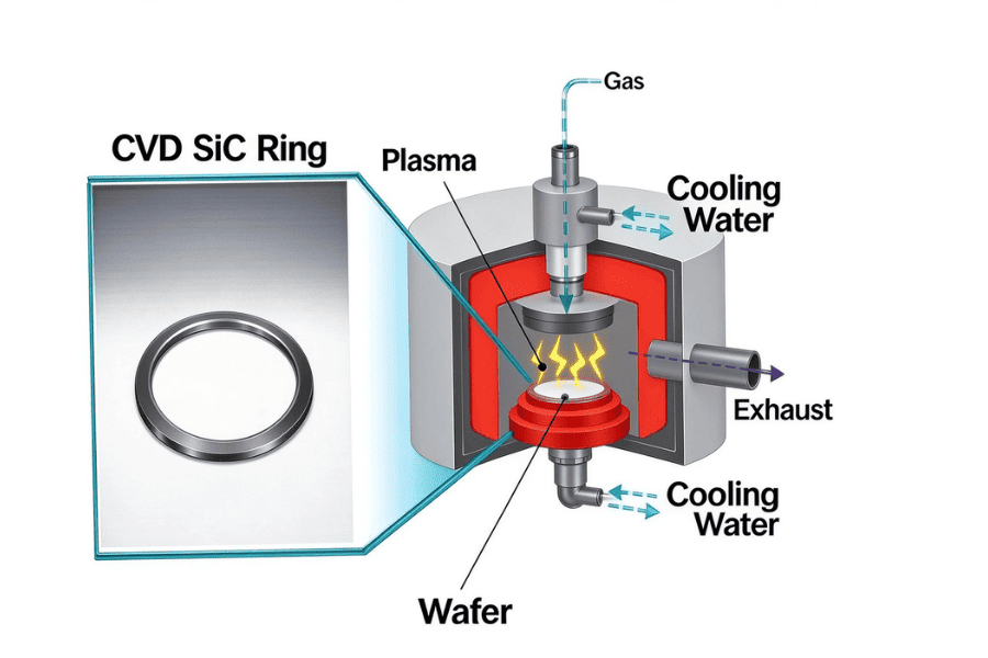 Schematic diagram of a plasma process chamber